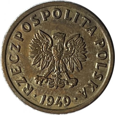 Польша 5 грошей 1949 год (бронза)