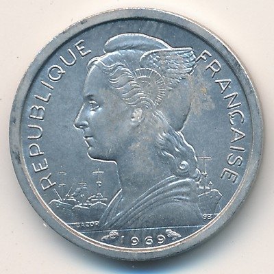 Реюньон 1 франк 1969 год