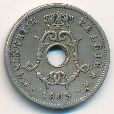 Бельгия 10 сантимов 1903 год BELGIE