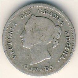 Канада 5 центов 1880 год
