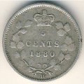 Канада 5 центов 1880 год