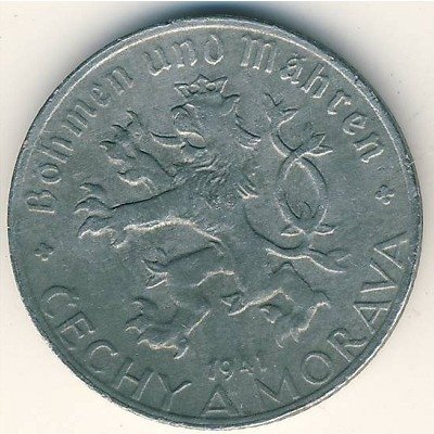 Богемия и Моравия 50 геллеров 1941 год
