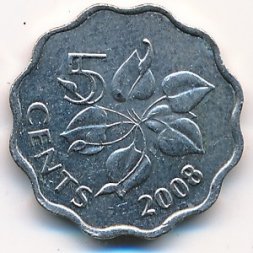 Свазиленд 5 центов 2008 год