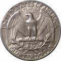 США 25 центов (1/4 доллара) 1969 год - Джордж Вашингтон (D)