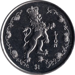 Монета Сьерра-Леоне 1 доллар 1997 год - Лев