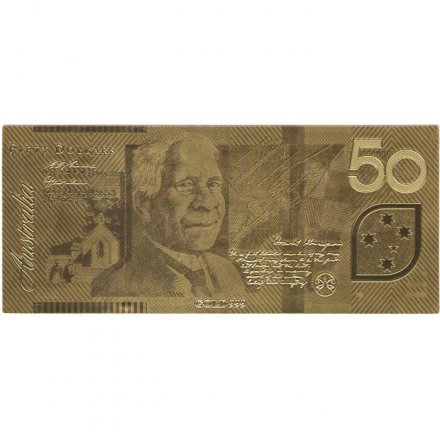 Сувенирная банкнота Австралия 50 долларов (золотые) - UNC