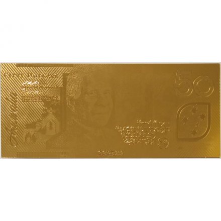 Сувенирная банкнота Австралия 50 долларов (золотые) - UNC