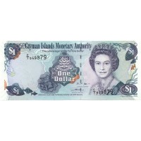 Каймановы острова 1 доллар 2006 год - Королева Елизавета II и рыба-ангел UNC
