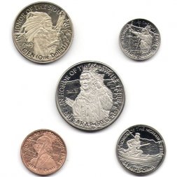 Набор из 5 жетонов США 2013 год (In Honor) Индейцы