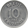 Бразилия 10 крузадо 1987 год
