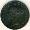 Великобритания 1/2 пенни 1854 год