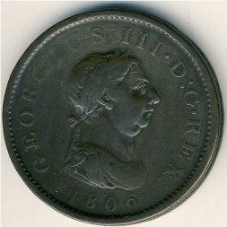 Великобритания 1 пенни 1806 год