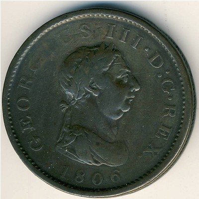 Великобритания 1 пенни 1806 год