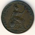 Великобритания 1 фартинг 1850 год