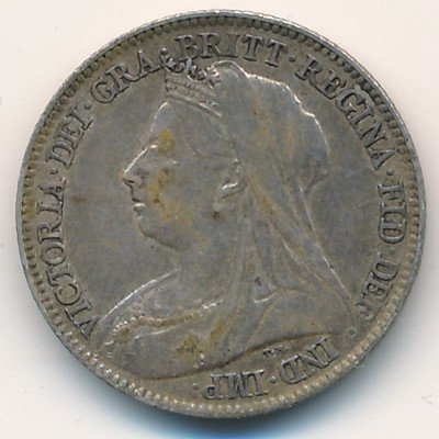Великобритания 6 пенсов 1894 год