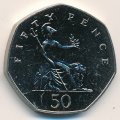 Великобритания 50 пенсов 1987 год