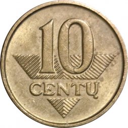 Литва 10 центов 2006 год