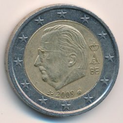 Бельгия 2 евро 2009 год - Альберт II