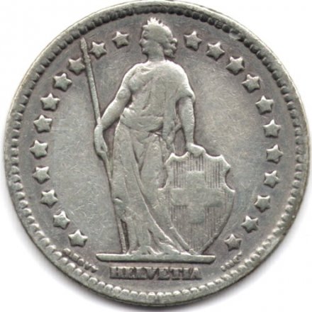 Швейцария 1 франк 1916 год