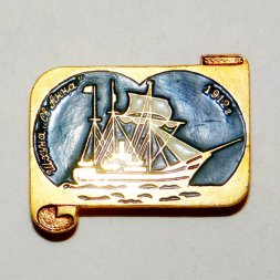 Значок Шхуна «Св. Анна» из серии «Россия поднимает паруса» 1912г.