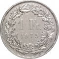 Швейцария 1 франк 1975 год