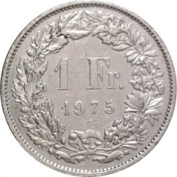 Швейцария 1 франк 1975 год