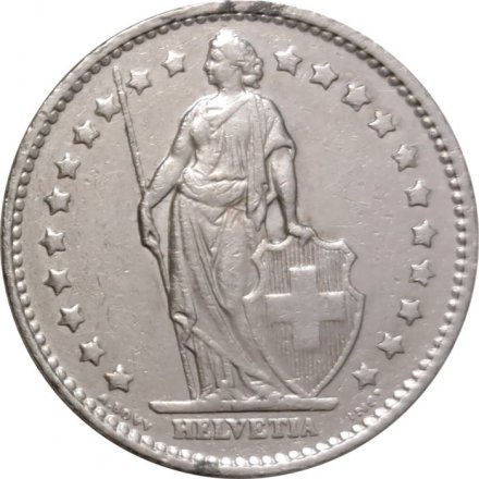 Швейцария 1 франк 1975 год