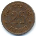 Германия 25 пфеннигов 1918 год