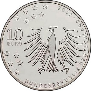 Германия 10 евро 2012 год - Герхарт Гауптман