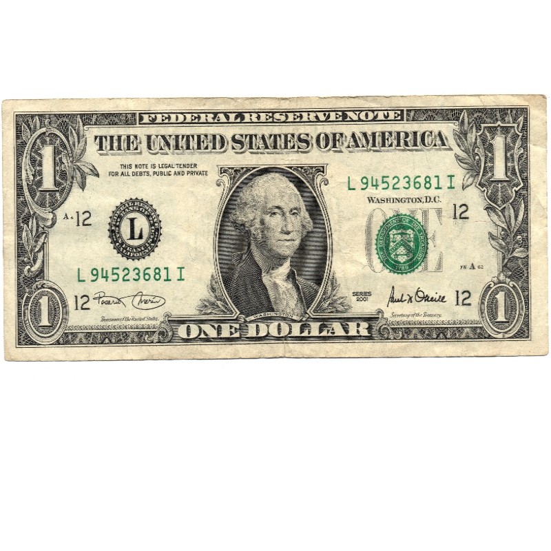 1 12 долларов. Купюра 1 доллар. Доллары 2001 года купюры. Купюра 1 доллар США. 2 Доллара купюра.