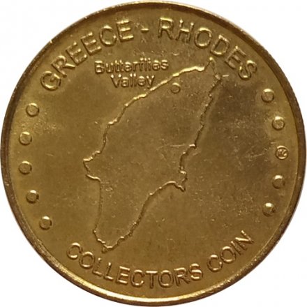 Жетон Греция Родос (Greece Rhodes). Panaxia quadripunctaria