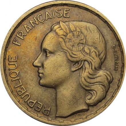 Франция 20 франков 1951 год (без отметки МД)
