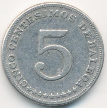 Панама 5 сентесимо 1968 год