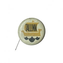 Значок-иголка Эстония. Tallinn. Таллин. Парусник. Корабль