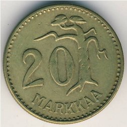 Финляндия 20 марок 1959 год