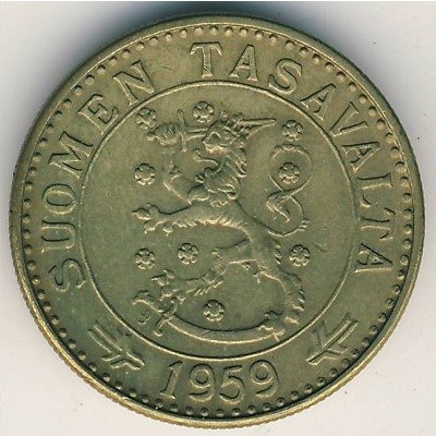 Финляндия 20 марок 1959 год