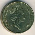 Гибралтар 1 фунт 1988 год - Герб (Мавританский замок)