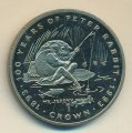 Гибралтар 1 крона 1993 год - 100 лет созданию Кролика Питера. Мистер Джереми Фишер.