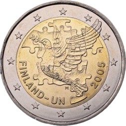 Финляндия 2 евро 2005 год - Организация Объединённых Наций