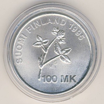 Финляндия 100 марок 1995 год - 100 лет со дня рождения Арттури Илмари Виртанена