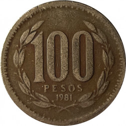 Чили 100 песо 1981 год
