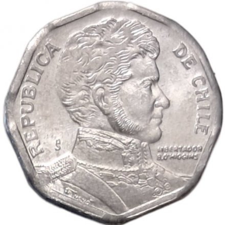 Чили 1 песо 2001 год UNC