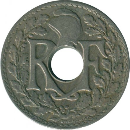 Франция 10 сантимов 1920 год