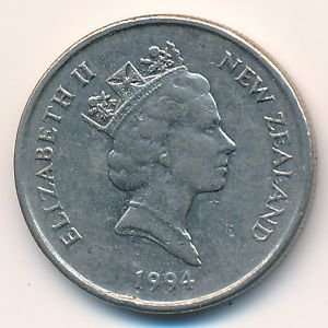 Новая Зеландия 5 центов 1994 год - Гаттерия (туатара)