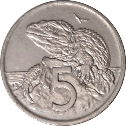 Новая Зеландия 5 центов 1994 год - Гаттерия (туатара)