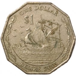 Белиз 1 доллар 2003 год - F