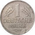 ФРГ 1 марка 1968 год (F)