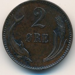 Дания 2 эре 1886 год
