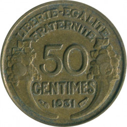 Франция 50 сантимов 1931 год