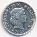 Швейцария 5 раппенов 1937 год